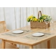 thumbnail image 6 of Unique Bargains Durable Placemats for Dining Table, Resistant Kitchen Place Mats Set of 6 Gold 18" x 12", 6 of 6