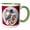 Green/White, variant on 3drose, Belted Kingfisher, 11oz Two-tone Red Mug