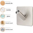 thumbnail image 5 of Gancho adhesivo de 4 Uds., gancho adhesivo para pared de baño de acero inoxidable, colgador de paños de cocina, gancho adhesivo adhesivo, 5 of 5