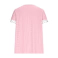 thumbnail image 4 of LVHAOGJOB Tees for Women Loose Short Sleeve Shirts Daily V Neck Solid Color Ladies Tops, 4 of 6