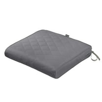 Classic Accessories Montlake FadeSafe Water-Resistant Patio Quilted Seat Cushion, 21 x 19 x 3 inch, Grey