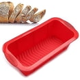 thumbnail image 1 of 2 paquetes de moldes rectangulares para hornear, moldes antiadherentes para pan, moldes de silicona para bricolaje, moldes para hornear pasteles, fácil limpieza (rojo), 1 of 5