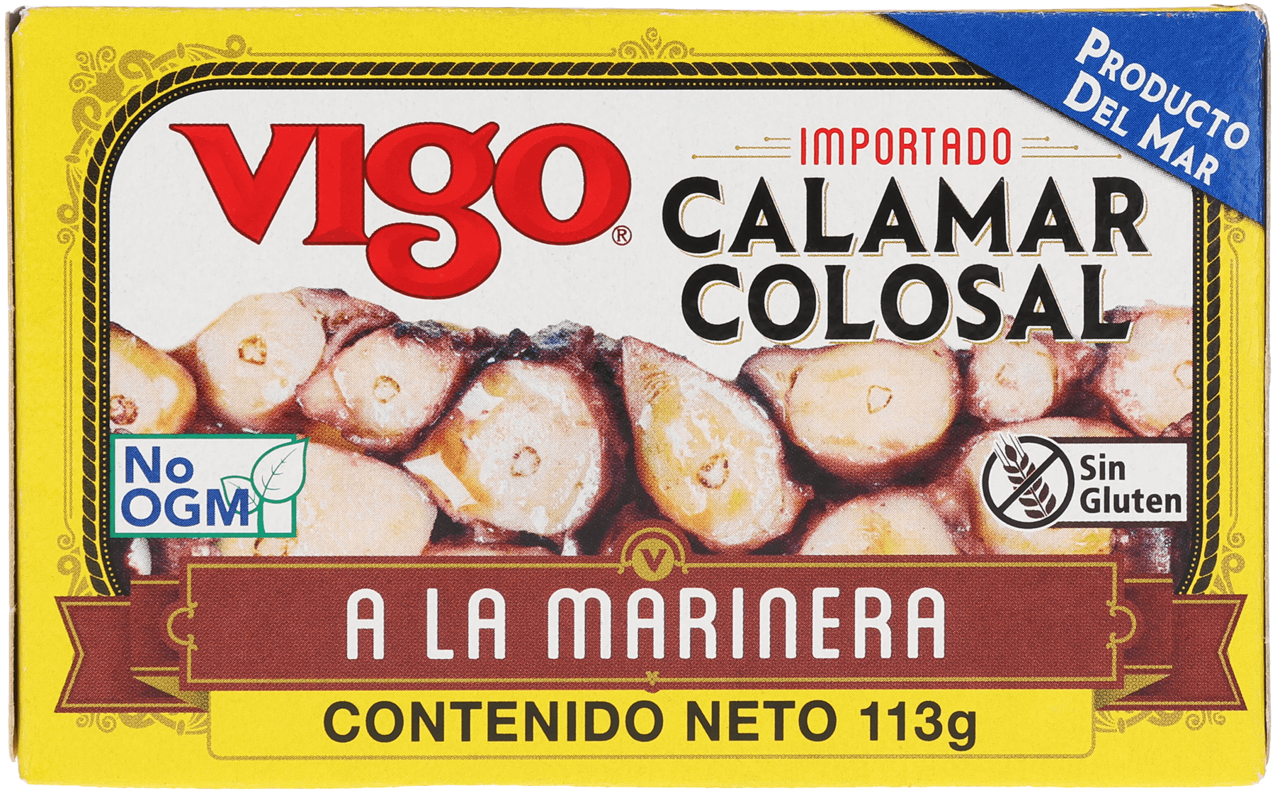 Vigo Jumbo Squid in Marinade Sauce, 4oz can