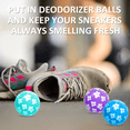 thumbnail image 4 of LA BELLEFÉE Sneaker Deodorizer Balls, 6 Pack, Mixed Fresh Cotton, Linen & Lavender Scents, Odor Eliminator, Air Freshener Ball for Shoes, Drawers, Gym Bag, Handbag, 4 of 7