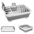 thumbnail image 3 of Dish Drying Rack White And Grey, 3 of 4