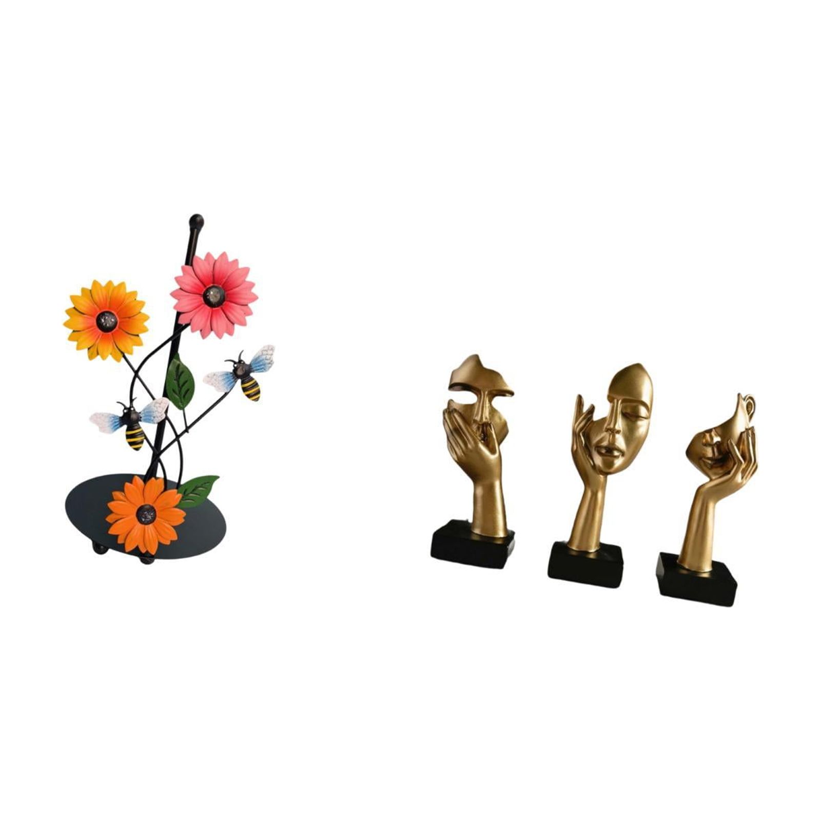 Fiocias Toilet Paper Holder Paper Towel Holder Countertop Thinker Statues Abstract Art Sculptures Modern Figurines Removable Iron Resin Suitable for Living Ro