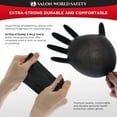 thumbnail image 4 of Salon World Safety Black Nitrile Disposable Gloves, Box of 100, Size Small, 4.0 Mil Thick - Latex Free, Powder Free, Textured Tips, Food Safe, Comfortable, Extra-Strong Protective Working Gloves, 4 of 6