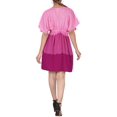 thumbnail image 4 of HAPPY BAY Women's Beachwear Summer Swim Beach Dress Cover ups for Swimwear Women Loose Swimsuit Coverups for Women Mini Kimono for Women XL-XXL Pink_AC470, 4 of 5