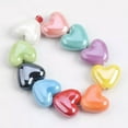 thumbnail image 4 of U8MO 10pcs 15mm Heart Handmade Glazed Ceramic Porcelain Loose Beads for DIY Jewelry-Purple, 4 of 6