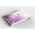 thumbnail image 2 of Ambesonne Modern Pillow Sham 2 Pack, Swirling Ornaments Dots Art, 26"x20", Pale Purple and White, 2 of 3