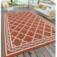 thumbnail image 2 of Garvee Outdoor Rug 8x10ft Waterproof for Patios, Reversible Plastic Straw Rug Camping Carpet Mats for RV, Picnic, Backyard, Deck, Balcony, Porch, Beach, Red & White, 2 of 8