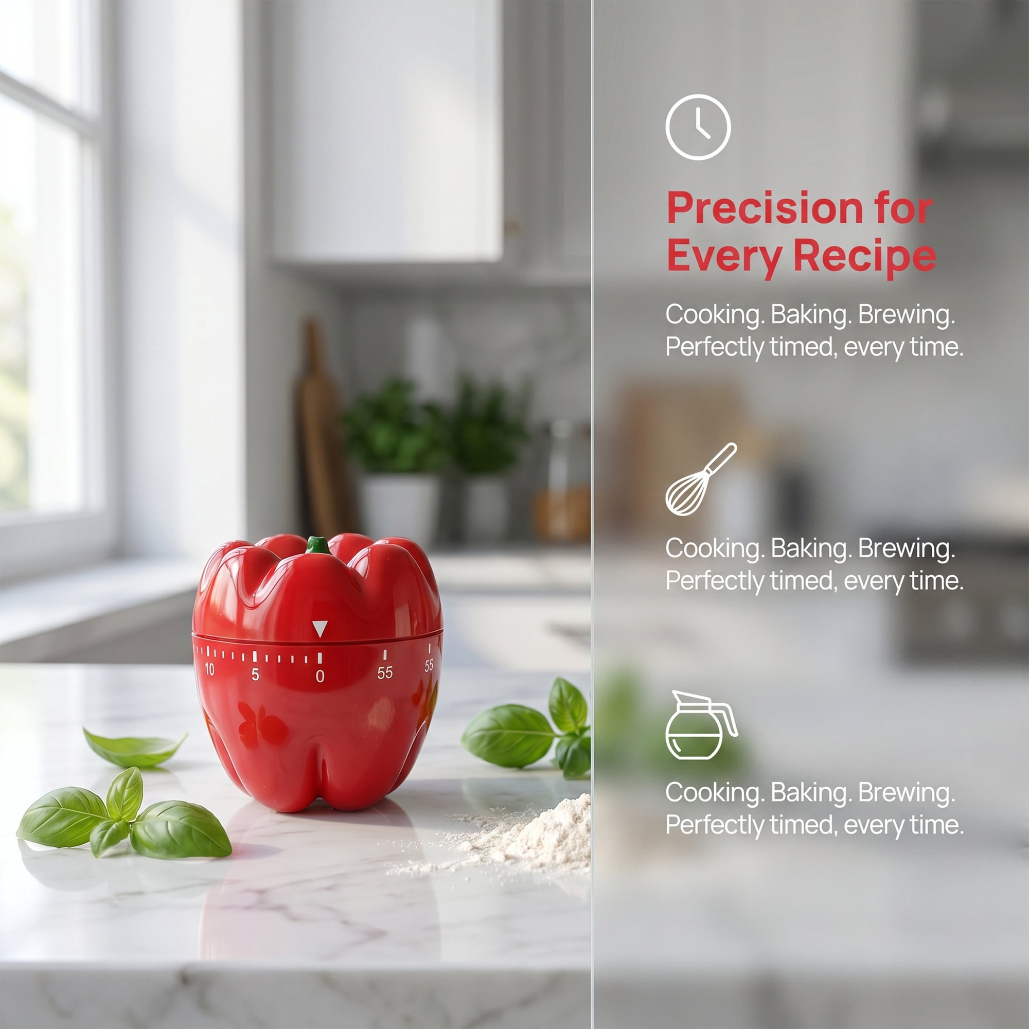 Unique Bargains 60 Minute Kitchen Digital Visual Timer for Students Red