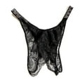 thumbnail image 2 of Victoria's Secret Shine Strap Brazilian Crotchless Panty in Black Lace Size X-Large NWT, 2 of 2