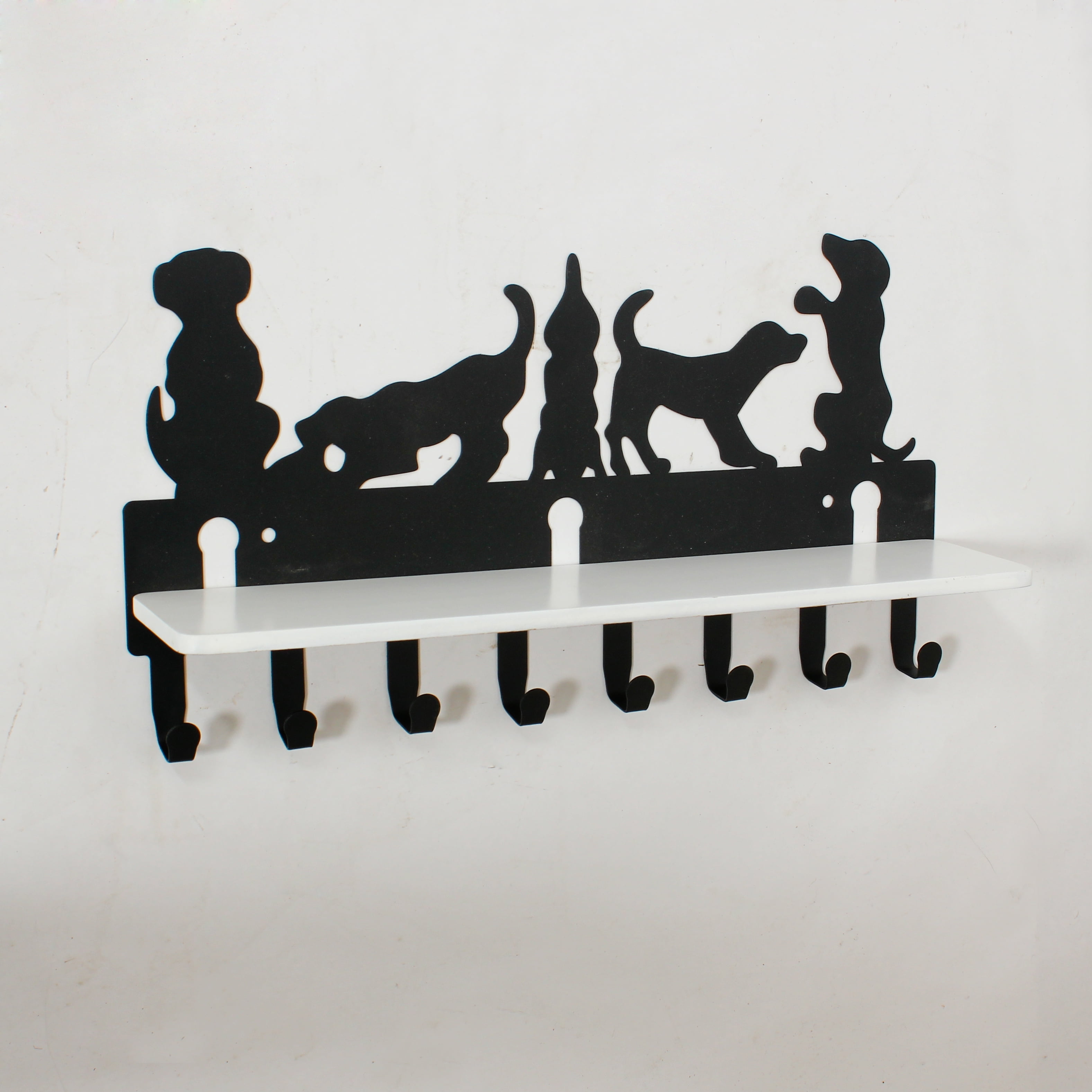 Playful Dogs Wall Shelf and Coat Rack with 8-Hooks | Walmart Canada