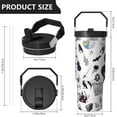 thumbnail image 4 of 30oz Wednesday Girl Stainless Steel Tumbler with Lid and Straw,Wednesday Stuff Merchandise Spill Proof Travel Cup Double Wall Vacuum Insulated Coffee Mug with Top Handle Black, 4 of 7