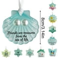 thumbnail image 3 of WUJDF 1 Pcs Christmas Sea Glass Friendship Commemorative Decoration, Friendship Years Memories Hanging Pendant, Xmas Tree and Car Hanging Decoration, Exquisite Small Gifts for Best Friends or Family, 3 of 7