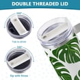 thumbnail image 5 of Green Leaves 40 oz Tumbler with Handle Insulated&nbsp;Travel Mug&nbsp;Lid Straw Leak Proof Steel Vacuum Water Bottles Glasses Fits in Car Cup Holder, 5 of 7