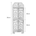 thumbnail image 5 of Tcbosik Corner Storage Organiser, 3 Tiers Waterproof Display Shelves for Bathroom Bedroom Living Room, White, 5 of 7