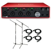 Focusrite Scarlett 18i8 3rd Gen 18x8 USB Audio Interface Bundle with Boom Stand (2-Pack) and FocusProAudio XLR Cables (4-Pack) (7 Items)