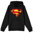 thumbnail image 5 of Superman Classic Shield Adult Black Graphic Hoodie-Medium, 5 of 7