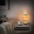 thumbnail image 6 of Seastar Seashell with Sunset Bedside Table Lamp LED Desk Lamps with USB Charging Port Cylinder Retro Warm Lights for Bedroom Living Room Coffee Bar Decoration, 6 of 7