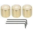 thumbnail image 1 of Uxcell Guitar Bass Dome Knobs White Shell Top 6mm Gold Metal Volume Tone Control with Inner Hexagon Spanner 3 Pack, 1 of 6
