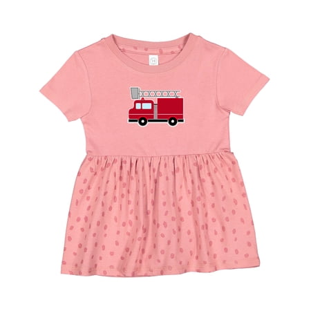 Inktastic Red Firefighter Fire Truck Girls Baby Dress