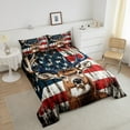 thumbnail image 4 of Erosebridal Deer Comforter Set Queen Size American Flag Bedding Set Antlers Hunting Rustic Western Farmhouse Comforter Animal Quilt Set, 4 of 7
