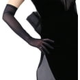 thumbnail image 4 of Jtbuh XLY Tulle Long Gloves Stretchy Lace Nylon Black Semi Sheer TECH Touchscreen 50-52, 4 of 9