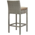 thumbnail image 4 of Modway Conduit Rattan Outdoor Bar Stool in Light Gray and Mocha (Set of 2), 4 of 4