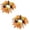 A001- Style A, variant on Candle Wreath Rings Artificial Maple Leaf Pine Cone Accent 2 Pack Fall Decor for Home Thanksgiving Table Centerpiece for Dining Room Mantel