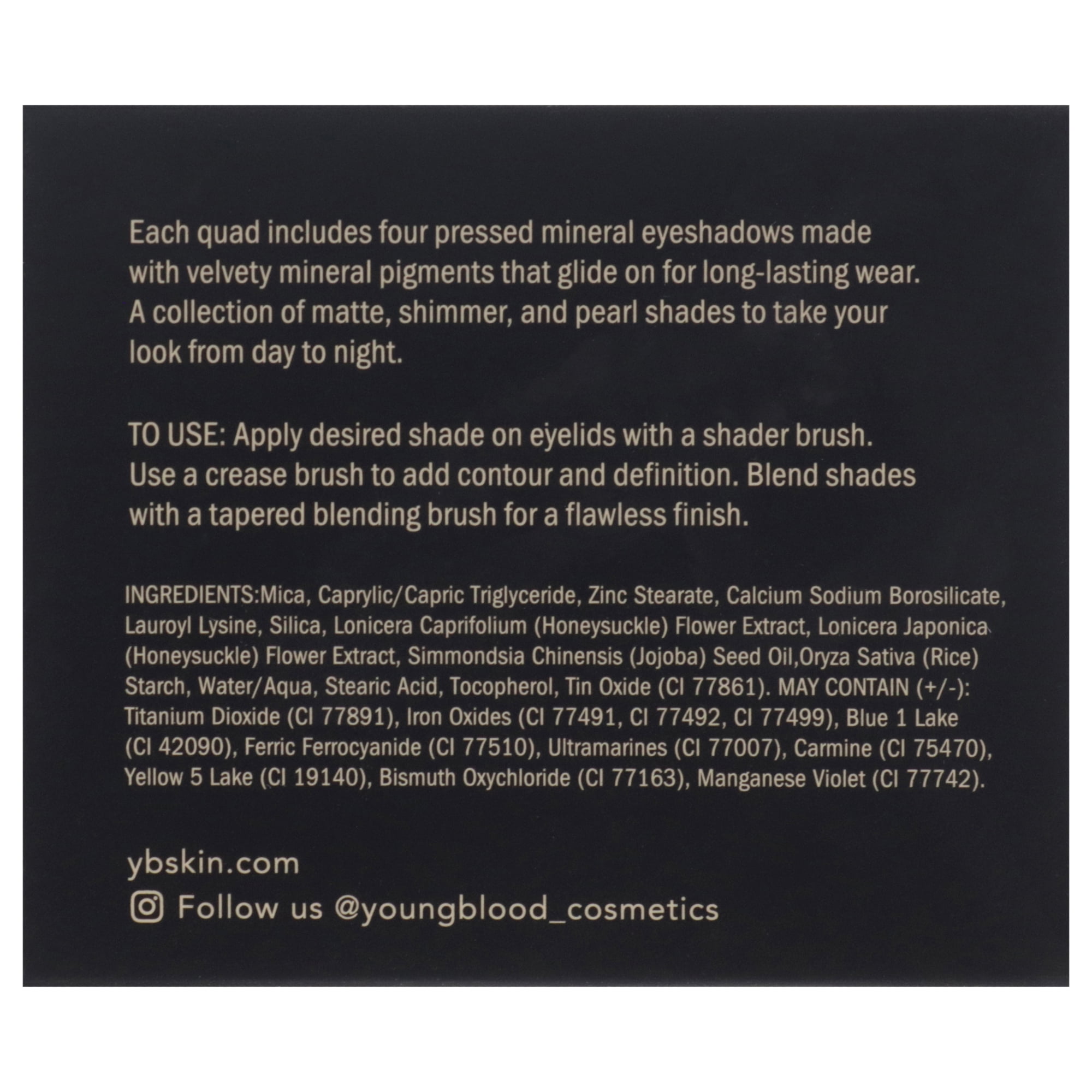 Youngblood Pressed Mineral Eyeshadow Quad - Taupe Smoke , 0.14 oz Eye Shadow