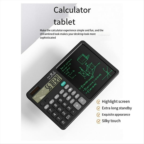 ZH70 Tableta de Escritura A Mano Calculadora de Escritorio Calculadora de Contabilidad Financiera Escritura de Oficina Borrador de Notas Tableta de Escritura A Mano