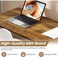 thumbnail image 4 of L-Shaped Computer Desk with Monitor Stand, Wood Corner Desk for Small Spaces, Home Office, Study, PC, Writing Table Workstation Executive Desk, Vintage, 4 of 5