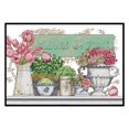 thumbnail image 1 of Cuadros Decorativos Juego de bordado parcial, punto de cruz, kit de costura de 14 quilates, flor de París, arte DIY DQrwqpou Nuevos Originales, 1 of 9