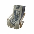 thumbnail image 4 of America Soft Flannel Fleece Throw Blanket, Passport Stamp Inspired Grungy of Detroit Michigan State with Stars, Cozy Plush for Indoor and Outdoor Use, 50" x 60", Blue Grey and Taupe, by Ambesonne, 4 of 6