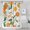Orange Fruits Flowers, variant on Yellow Lemon Fruit Slices Pink Pattern Shower Curtain 36"x72" ,Bathroom Decorative Shower Curtains Set with 12 Hooks,Modern Waterproof Washable Shower Curtain