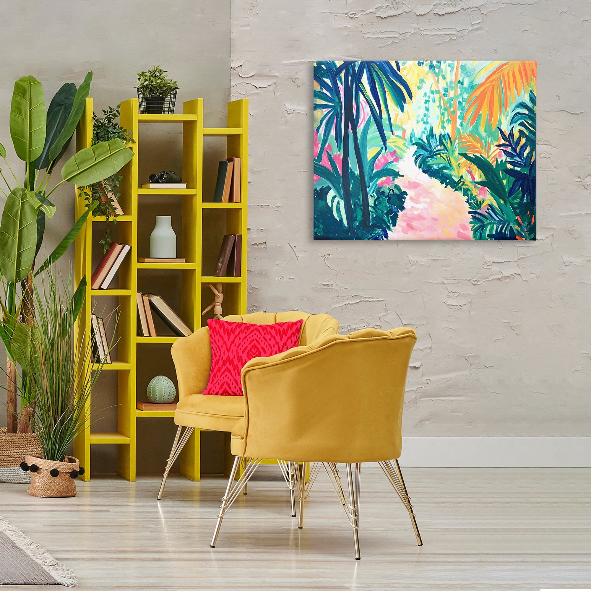 Stupell Industries Garden Of Bright Color Botanical & Floral Painting Gallery Wrapped Canvas Art Print Wall Art, 40 x 30