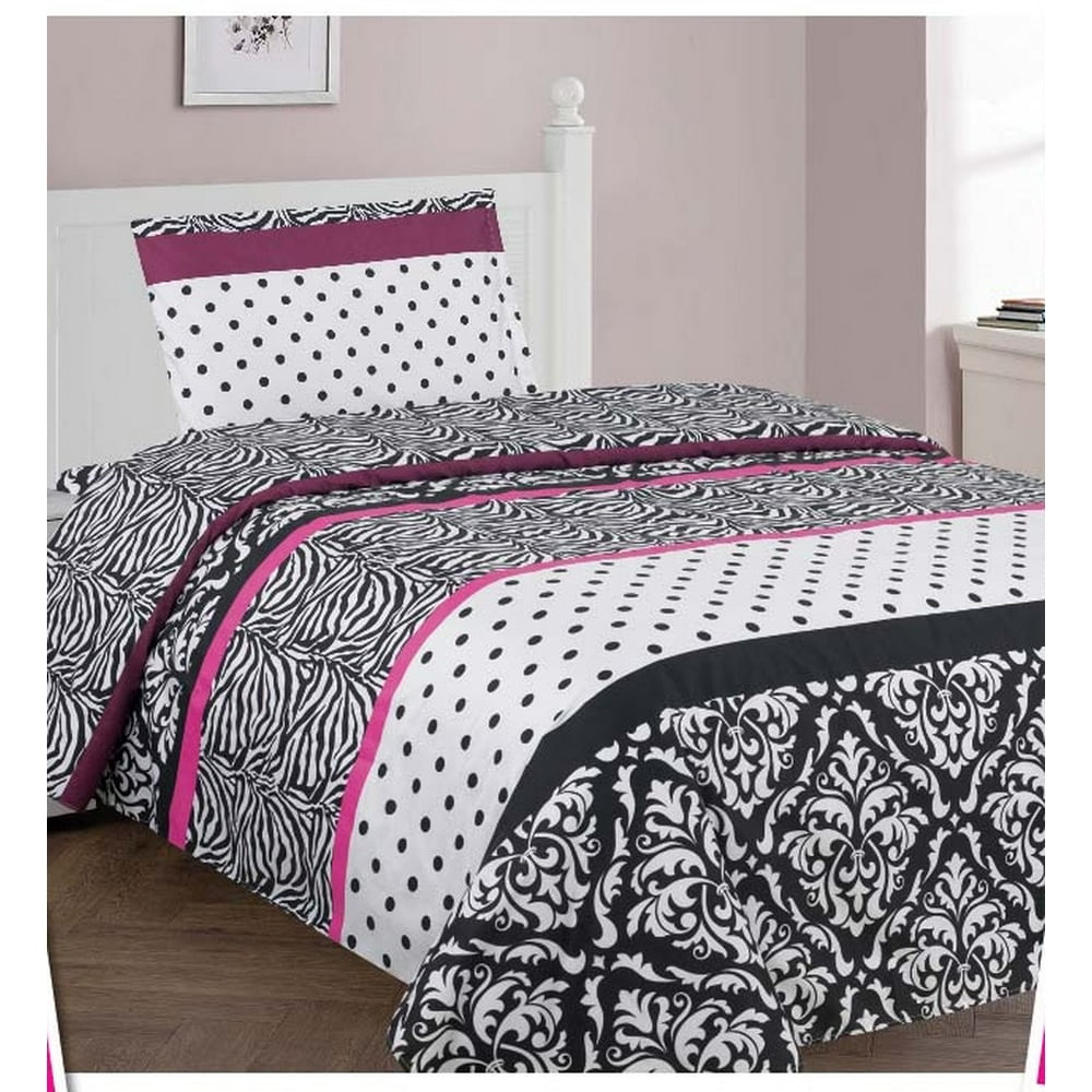 ZEBRA Twin Size 3Piece Kids Printed Microfiber Bedding Sheet Set 1
