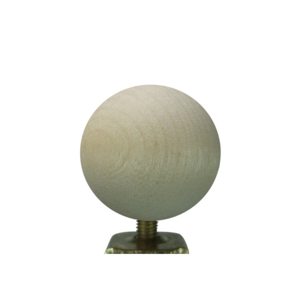 Natural Wood Ball Finial 1.45"h
