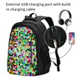 thumbnail image 2 of Disketp Colorful Tie Dye Stained Glass Mochila de Viaje Estampada para Laptop con Puerto de Carga USB, Mochila Impermeable para Computadora – Regalo para Hombres y Mujeres, 2 of 7