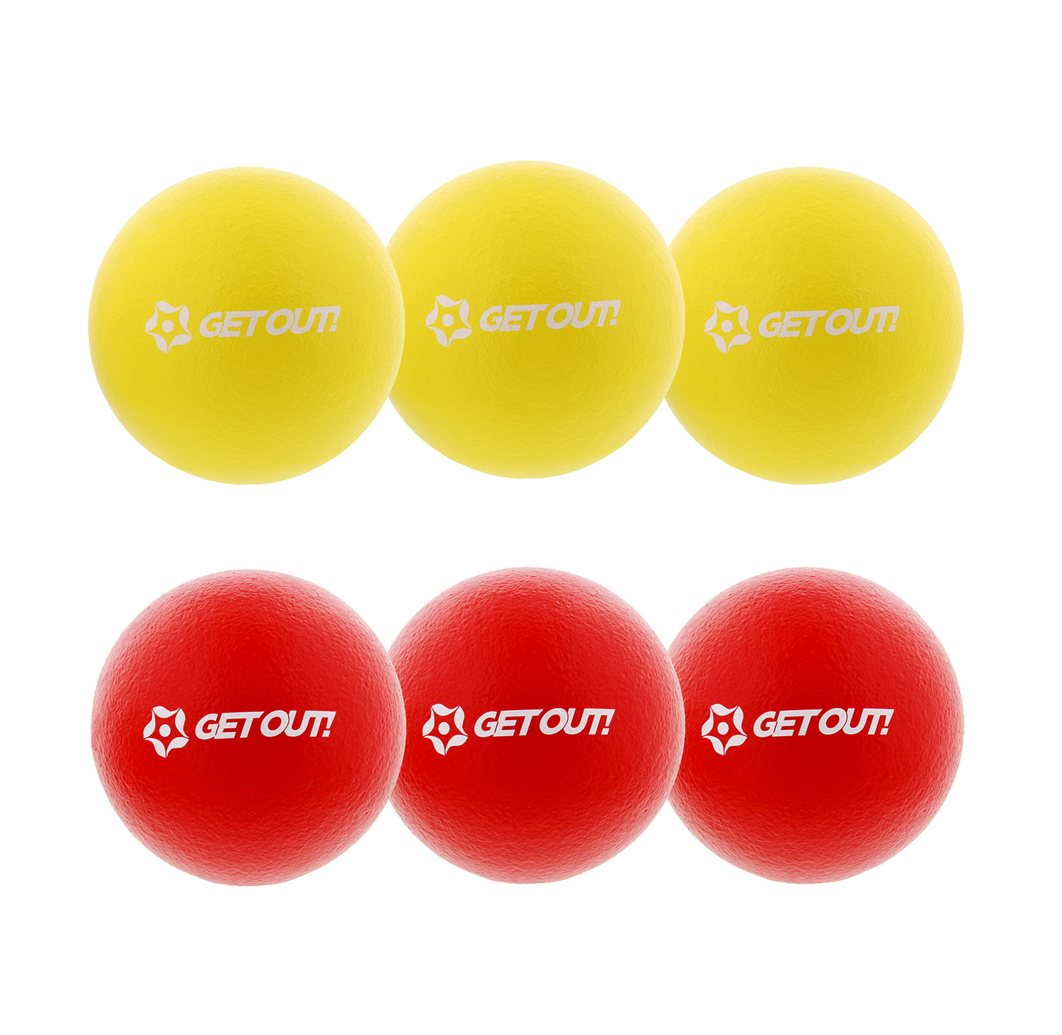 6” Inch Soft Latex-Free Foam Dodgeball Balls 6-Pack Set in Orange 