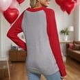 thumbnail image 6 of Aueoeo Cute Heart Sweater For Women Fashion Print Valentine Romantic Knitted Top Casual Crewneck Long Sleeve Sweaters Pullover, 6 of 6