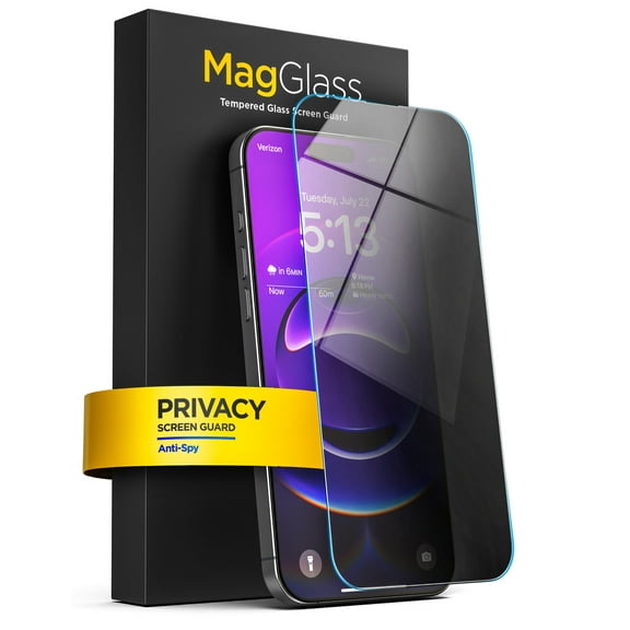 MagGlass for iPhone 17 Pro Max Privacy Screen Protector, (6.9") Anti-Spy Tinted Tempered Glass (Easy Applicator Included)