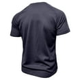 thumbnail image 3 of YLSDY Waffle Tops for Men Summer Fashion Button Short Sleeve Henleys T-Shirt Casual Solid Basic Athletic Quick Dry Blouse Dark Blue XXL, 3 of 8