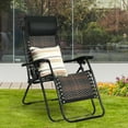 thumbnail image 1 of Gymax Folding Rattan Patio Lounge Chair Recliner w/ Headrest, 1 of 8