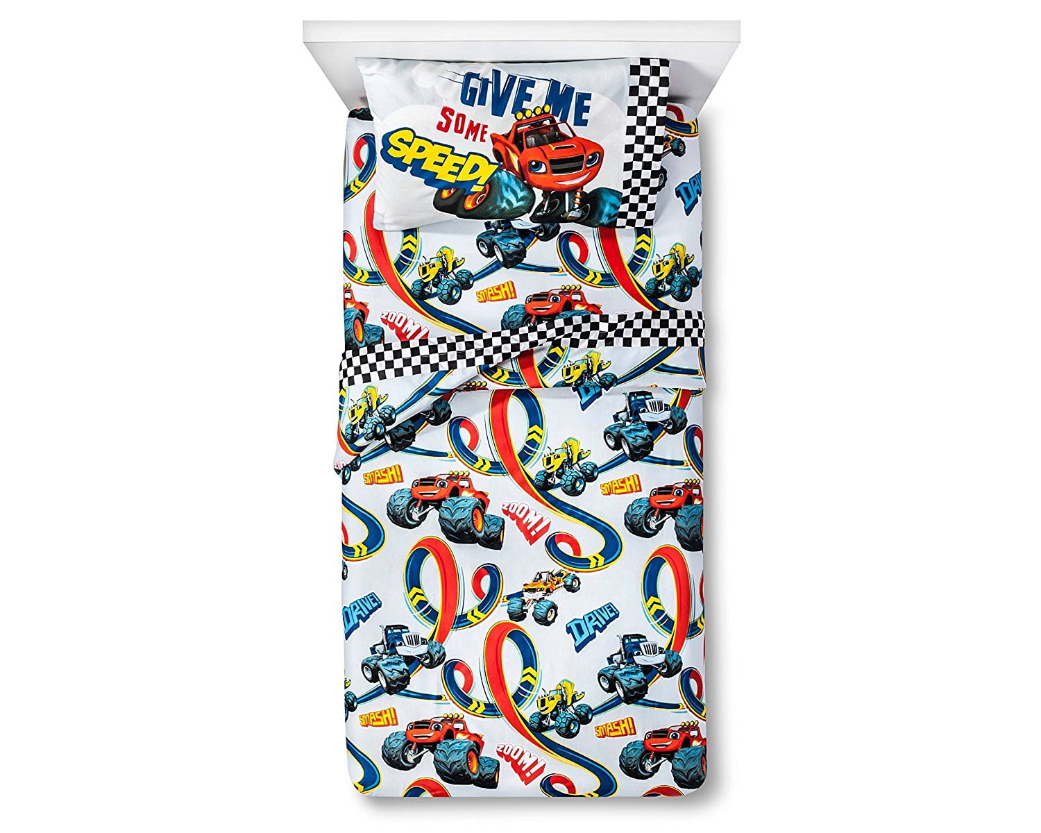 Nickelodeon Blaze Fast Track Microfiber Twin Sheet Set