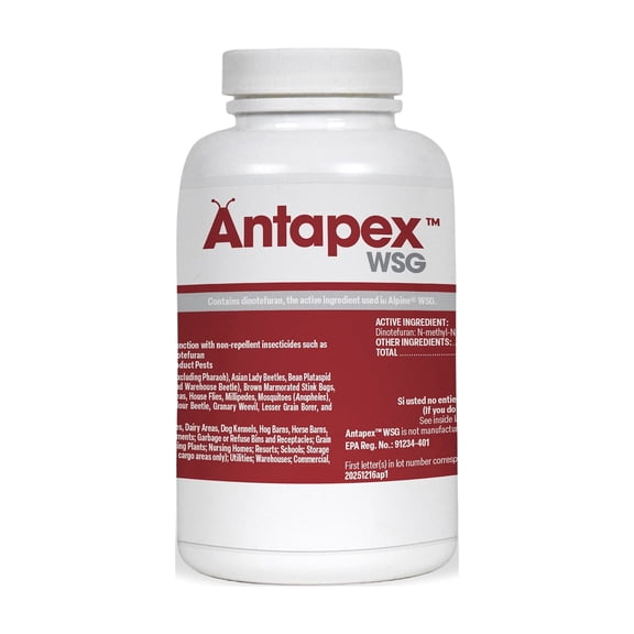 Antapex WSG Insecticide (200 Gram) Indoor & Outdoor Pest Control for Ants, Bed Bug, German Cockroaches, Fleas, Flies & Stink Bugs - Ant & Roach Killer, 40% Dinotefuran Concentrate