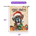 thumbnail image 5 of Merry Christmas Santa Boxer Scarf Twinkling Lights Xmas Holiday House Flag 28x40in Double Sided Boxers Dog Lover Gifts Idea Outdoor Decor - 00022, 5 of 5