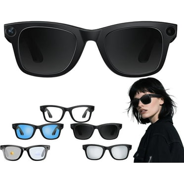 CyanVue AI Smart Glasses, Smart Glasses with Camera and Bluetooth, 800W Camera & 1080P,AI Translator, Voice Assistant UV Protection,Anti-Blue Light Glasses Everyday Wear